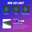 Gaming Computer Desk L Shaped Corner Office Table Gamers Racers Workstation LED RGB Black Carbon Fibre Wireless Charger USB