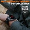 Smart Watch,100M Waterproof Rugged Military Smartwatch with Bluetooth Call(Answer/Dial Calls) 2-inch Utral Large HD Display 70 Days Extra Long Battery Life,100+ Sports Modes Fitness Tracker (Black)