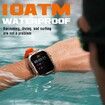 Smart Watch,100M Waterproof Rugged Military Smartwatch with Bluetooth Call(Answer/Dial Calls) 2-inch Utral Large HD Display 70 Days Extra Long Battery Life,100+ Sports Modes Fitness Tracker (Black)