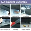 Clear Toy Blockers for Furniture,16"L x 3.2"H Under Bed Blocker,Gap Bumper for Under Furniture Adjustable Clear Toy Blocker for Furniture with Strong Tape (8 Pack)