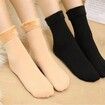 Female Winter Fleece Thick Warm Socks, Boots Sleeping Socks Beige （2 Pairs)