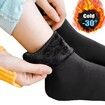 Female Winter Fleece Thick Warm Socks, Soft Boots Sleeping Socks Black （2 Pairs)