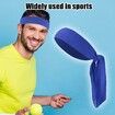 2 Pcs Adjustable Soft Sport Headband, Sweat Wicking Gym Tennis Tie Sweatband for Men Women - Blue