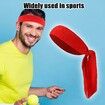 2 Pcs Adjustable Soft Sport Headband, Sweat Wicking Gym Tennis Tie Sweatband for Men Women -  Red