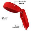 2 Pcs Adjustable Soft Sport Headband, Sweat Wicking Gym Tennis Tie Sweatband for Men Women -  Red