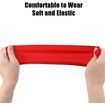 2 Pcs Adjustable Soft Sport Headband, Sweat Wicking Gym Tennis Tie Sweatband for Men Women -  Red