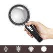 Magnifying Glass with Light LED Handheld Illuminated Lighted , 3 Cool and Warm Light Modes & Adjustable Brightness, Seniors Reading,Powered by USB