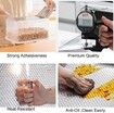 Square pattern Kitchen Backsplash Stickers Wallpaper Stickers Self Adhesive Aluminum Foil Stickers Oil Proof Waterproof Stove Sticker (40*300cm)