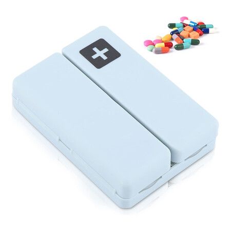 Magnetic Foldable Pill Case, Medicine Box, Daily Pill Organiser, Foldable Magnetic with 7 Compartments for Dose Pills and Vitamins