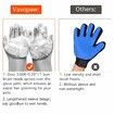 Pet Grooming Gloves, Dog Bathing Shampoo Gloves Pet Hair Remover Brush for Cat & Dogs-Grey