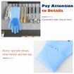 Pet Grooming Gloves, Dog Bathing Shampoo Gloves Pet Hair Remover Brush for Cat & Dogs-Light Blue