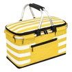 Insulated Picnic Basket,Leak-Proof Collapsible Cooler Bag,26L Grocery Basket with Lid,2 Sturdy Handles,Storage Basket for Picnic,Food Delivery,Take Outs,Market Shopping,Travel (Yellow)
