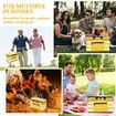 Insulated Picnic Basket,Leak-Proof Collapsible Cooler Bag,26L Grocery Basket with Lid,2 Sturdy Handles,Storage Basket for Picnic,Food Delivery,Take Outs,Market Shopping,Travel (Yellow)