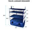 Luggage and Travel Organizer, Travel Essentials, Hanging Packing Cubes with Hanging Shelves and Laundry Storage Compartment(1 Pack)