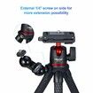 Camera Tripod Stand with Hidden Phone Holder Cold Shoe Mount 1/4'' Screw for Magic Arm Universal for iPhone 13 Sony Cameras