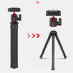 Camera Tripod Stand with Hidden Phone Holder Cold Shoe Mount 1/4'' Screw for Magic Arm Universal for iPhone 13 Sony Cameras