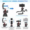 Camera Tripod Stand with Hidden Phone Holder Cold Shoe Mount 1/4'' Screw for Magic Arm Universal for iPhone 13 Sony Cameras