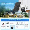 PTZ Security Camera 4G LTE Solar CCTV 2K 3MP Home Spy Wireless Surveillance System Outdoor Colour Night Vision Waterproof AI Detection