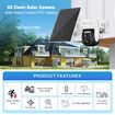 PTZ Security Camera House CCTV Wireless 3MP Home WIFI Surveillance System Solar Outdoor Waterproof Battery Dual Lens AI Detection