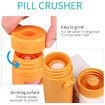 3 in 1 Portable Pill Cutter, Weekly Pill Organizer and Crusher for Small or Large Pills, Travel Pill Bottle, 7 Days for Purse (Green)