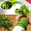 1 pc Herb Mill Chopper Cutter Mince Stainless Steel Blades Safely New ( Color: White and Green)