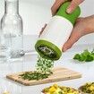1 pc Herb Mill Chopper Cutter Mince Stainless Steel Blades Safely New ( Color: White and Green)