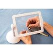 LED Magnifying Glass, 360 Degree Rotatable 3X New LED Magnifier with Light for Seniors Reading, Sewing (White)