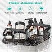 Corner Shower Caddy,Adhesive Shower Caddy with Soap Holder and 12 Hooks,Rustproof Stainless Steel Bathroom Shower Organizer,No Drilling Wall Mounted Shower Rack,for Bathroom (3Pack Black)