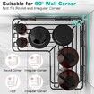 Corner Shower Caddy,Adhesive Shower Caddy with Soap Holder and 12 Hooks,Rustproof Stainless Steel Bathroom Shower Organizer,No Drilling Wall Mounted Shower Rack,for Bathroom (3Pack Black)