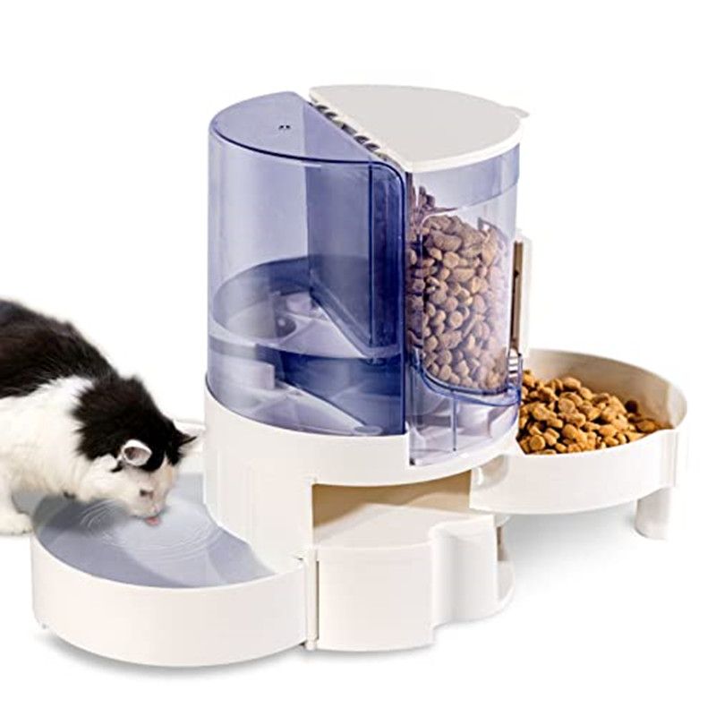Cat Feeder Automatic Gravity Cat Food And Water Feeder Waterer