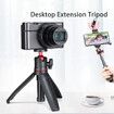 Mini Portable Camera Tripod, for iPhone/Samsung/Google Smartphone Clamp/Action Cam 1/4" Screw Vlog Table Tripod-Black