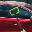 Car Cleaning Window Tool,Microfiber Window Cleaning Tool with 4 Washable and Reusable Cloth Pad Head,Extendable Handle and Spray Bottle for Auto Glass Wiper Car