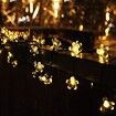 Outdoor Solar Flower String Lights Waterproof 50 LED Fairy Light Decorations for Christmas Tree Garden Patio Fence Yard Spring (Warm White)