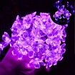 Outdoor Solar Flower String Lights Waterproof 50 LED Fairy Light Decorations for Christmas Tree Garden Patio Fence Yard Spring (Purple)