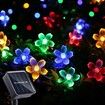 Outdoor Solar Flower String Lights Waterproof 50 LED Fairy Light Decorations for Christmas Tree Garden Patio Fence Yard Spring (Multi-Color)