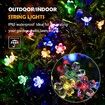 Outdoor Solar Flower String Lights Waterproof 50 LED Fairy Light Decorations for Christmas Tree Garden Patio Fence Yard Spring (Multi-Color)