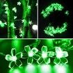 Outdoor Solar Flower String Lights Waterproof 50 LED Fairy Light Decorations for Christmas Tree Garden Patio Fence Yard Spring (Green)