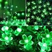 Outdoor Solar Flower String Lights Waterproof 50 LED Fairy Light Decorations for Christmas Tree Garden Patio Fence Yard Spring (Green)