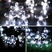 Outdoor Solar Flower String Lights Waterproof 50 LED Fairy Light Decorations for Christmas Tree Garden Patio Fence Yard Spring (Cool White)