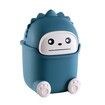 Cute Desktop Flip Trash Can Cute Animal Shape Trash for Bathrooms,Kitchens,Offices,Waste Basket for(Dark Blue)