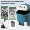 Cute Desktop Flip Trash Can Cute Animal Shape Trash for Bathrooms,Kitchens,Offices,Waste Basket for(Dark Blue)