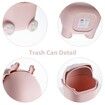 Cute Desktop Flip Trash Can Cute Animal Shape Trash for Bathrooms,Kitchens,Offices,Waste Basket for(Pink)