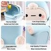 Cute Desktop Flip Trash Can Cute Animal Shape Trash for Bathrooms,Kitchens,Offices,Waste Basket for(Blue)