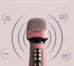 WS-898 Karaoke Bluetooth-Compatible Microphone Handheld Wireless Music Sing Mic for Home KTV Tool Friends Gift Pink