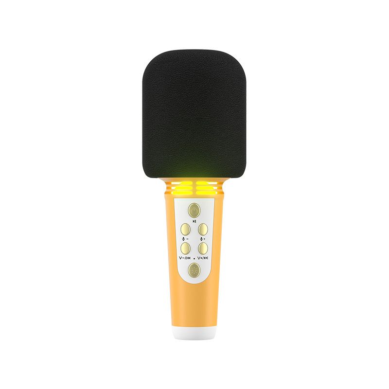 Cute L818 Wireless Microphone Wireless Bluetooth child Microphone with Powerful Speaker for Party PC All Smartphones Yellow