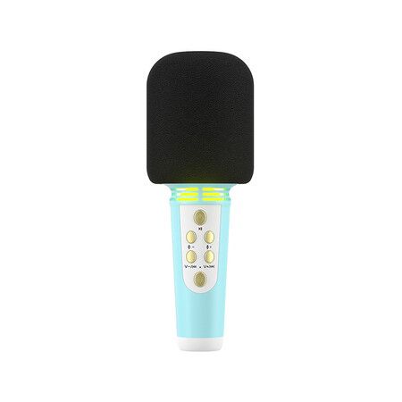 Cute L818 Wireless Microphone Wireless Bluetooth child Microphone with Powerful Speaker for Party PC All Smartphones Blue