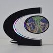 Magnetic Levitating Floating Photo Frame with Colourful LED Light Rotating Levitation Picture Frame Display for Room Decor, Creative Gifts Black