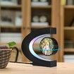 Magnetic Levitating Floating Photo Frame with Colourful LED Light Rotating Levitation Picture Frame Display for Room Decor, Creative Gifts Black