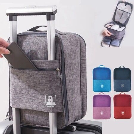 Portable Shoe Bag For Travel Waterproof Storage Organizer Fashion Suitcase Organizers Travel Shoes Storage Bag (35*26*21CM)
