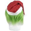 Green Monster Christmas Mask with Red Hat and Glove